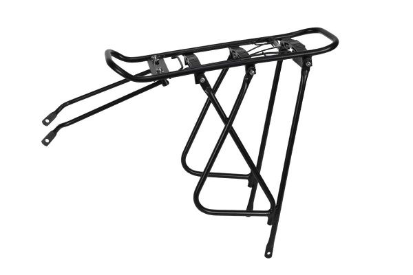 Багажник HX-Y673-1,с прижимом,алюминий,черный,с защитой для сумок Багажник HX-Y673-1,с прижимом,алюминий,черный,с защитой для сумок