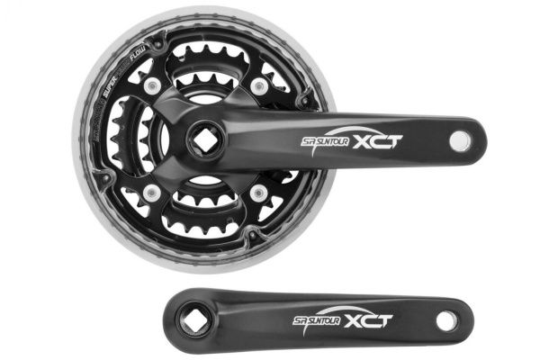 Кривошипный механизм (шатун правый со звездой, шатун левый, защита цепи пластик.)CW-XCT-T312-PBSG 22/32/42 зуба 170мм, арт. 580182